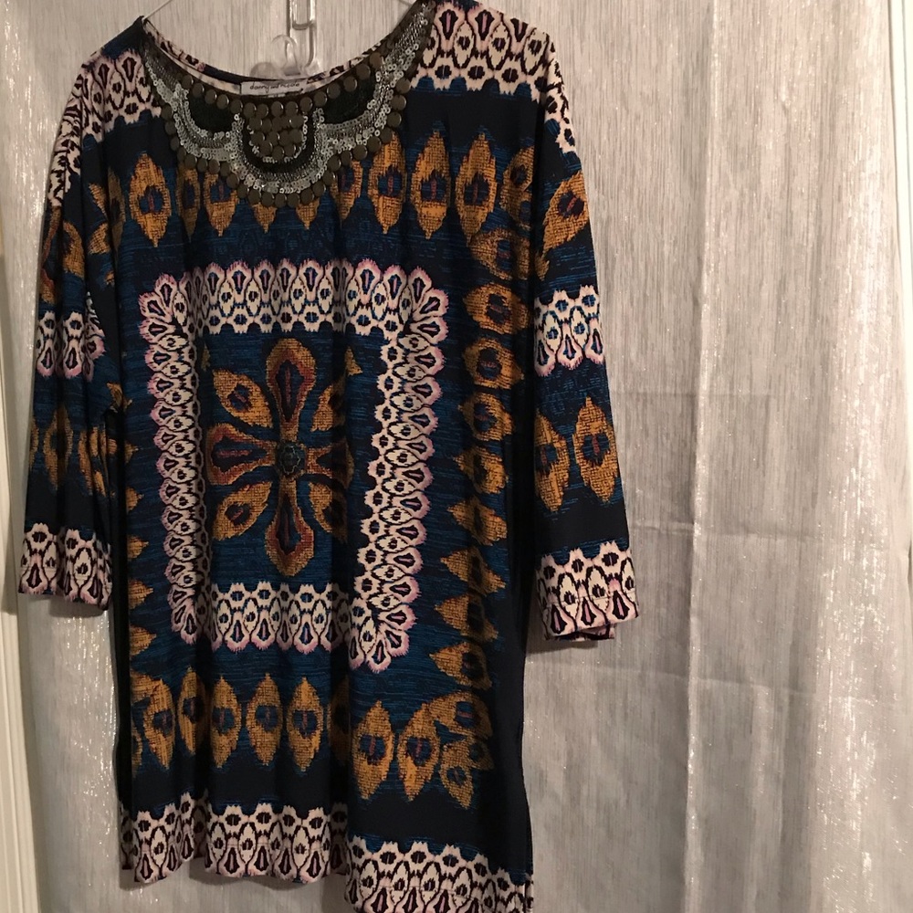 Unique Print Shirt/Festive/Cute/ Work Attire Sz 14